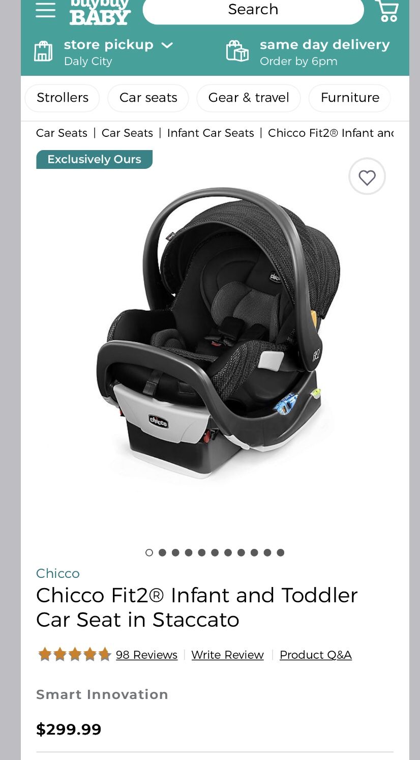 Chicco Fit2 Car Seat without Base