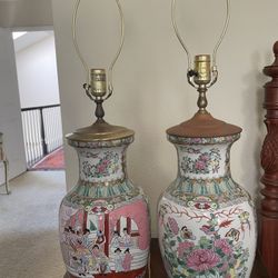 Antique Asian Table Lamps 