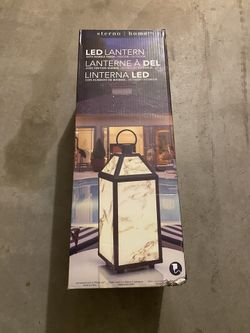 Sterno Home Marble Finish LED Latern