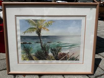Framed Limited Edition Print – Lone Palm, Bermuda