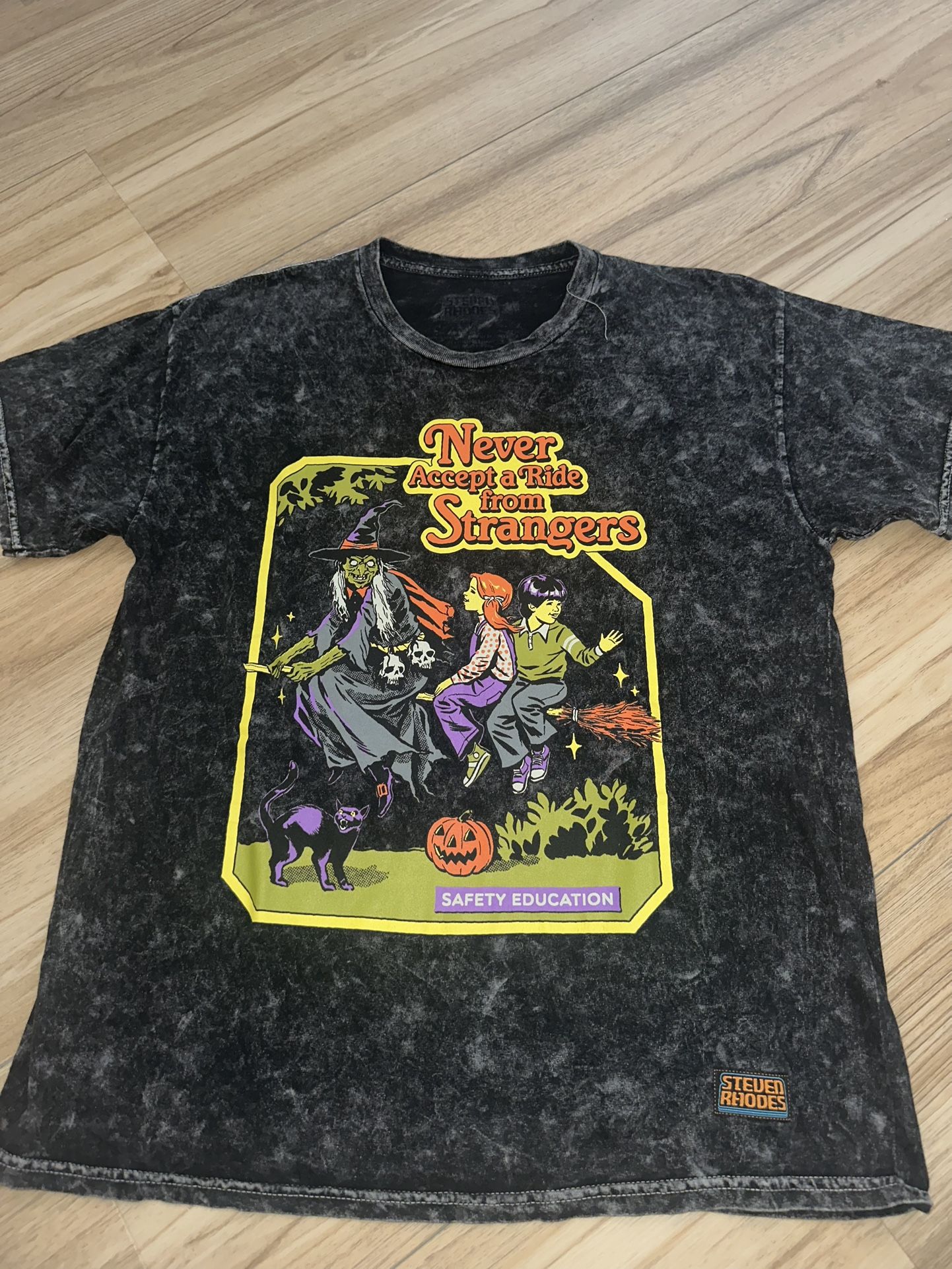 Wizard Pain Printed T Shirt Men Retro Washed 100% Cotton Tops Tees Harajuku Tshirt