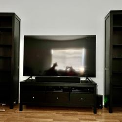 HEMNES TV storage combination, black-brown