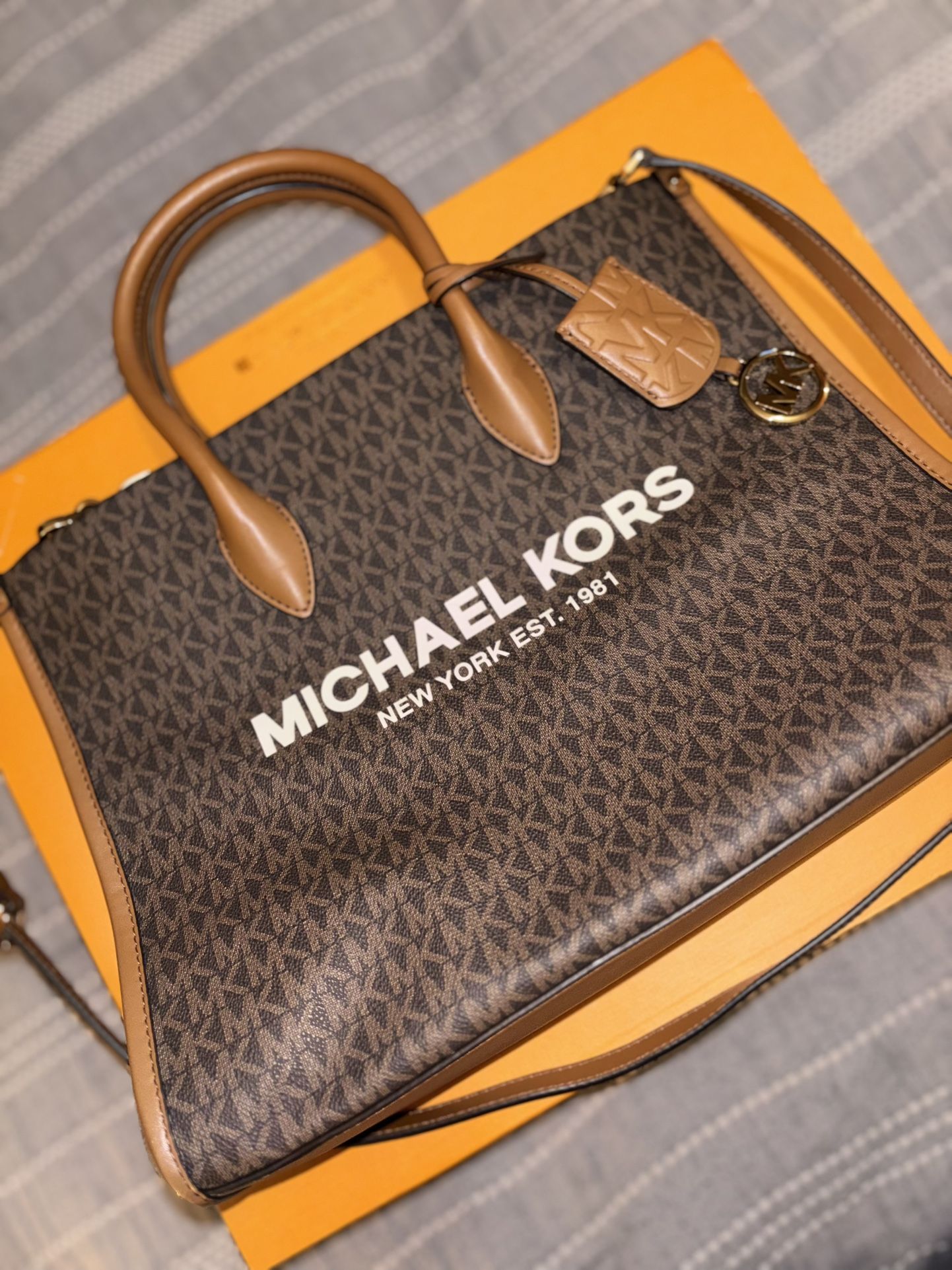 Michael Kors Signature Brown and Tan Tote