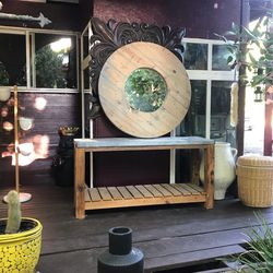 Rustic Table And Mirror