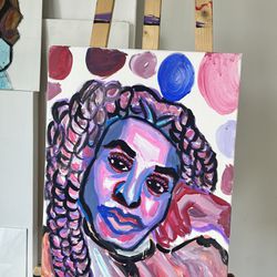 16x20 Purple Baby Painting 