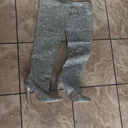 Glitter High Knee Boots 