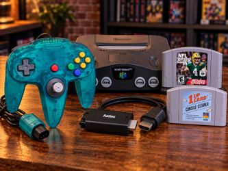 Nintendo 64 N64 Bundle 🎮 Color Controller + HDMI + Game | Tested & Working