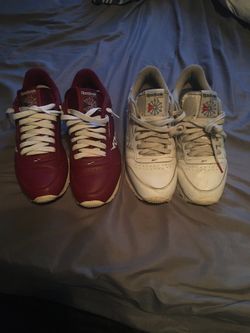 Reebok White size 10 Burgundy size 10.5