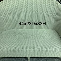 HENRY LINK WICKER LOVE SEAT 44x23x33H white