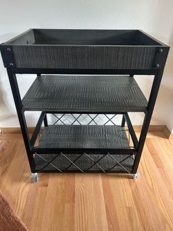 3 tier bar cart with removable tray