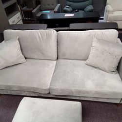 Brand New Velvet Gray Couch