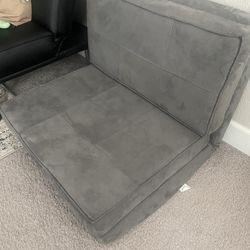 Soft suede convertible lounge flip chair