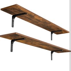 Wooden Wall Shelves Set Of 2 (47.3in)