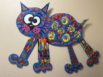 Signed Colleen Corbett Original Cat Artwork