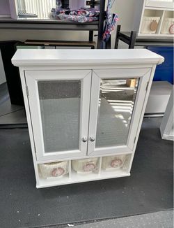 Assembled New 24” Bathroom Storage Cabinet Medicine Cabinets for Bathroom with Mirror White