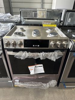 GE PROFILE 30” STAINLESS STEEL GAS SLIDE IN RANGE w/ AIRFRY🔥WARRANTY🔥DELIVERY 🔥
