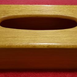 Vintage 1980's Solid Wood Kleenex Box Holder 