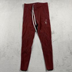 CW-X CWX Stabilyx Tights Women M Red Running Compression Joint Support #2417
