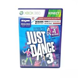 Just Dance 3 Target Edition (Microsoft Xbox 360) Complete CIB 