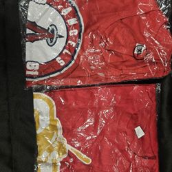Lot Of 3 Los Angeles Angels 2 T Shirts And 1 Towel SGA