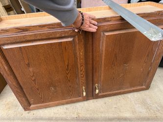36” inch cabinet oak hanging upper