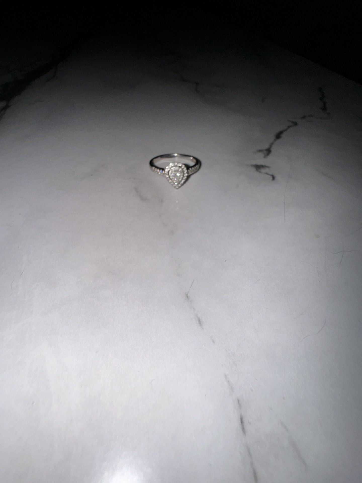 1/2 CT T.W. Pear Shaped Diamond Engagement Ring
