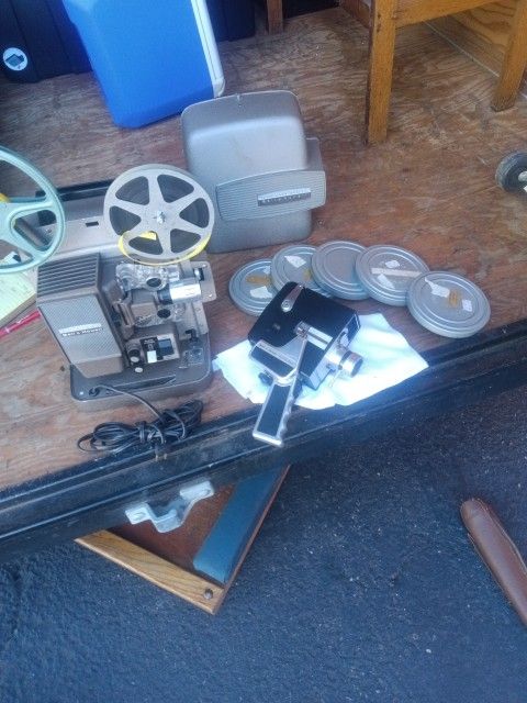 Movie Projector And Camera $25
