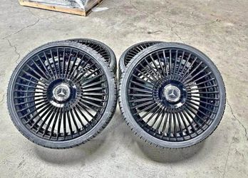 💥 22” Mercedes Multi-Spoke Wheels + Tires | Floating Caps | S550 S580 GLC GLE GLS -WE FINANCE