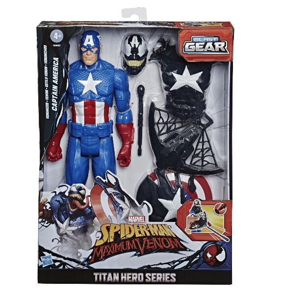 Spider-Man Maximum Venom Titan Hero Venomized Captain America