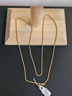 14k gold necklace 22 inch