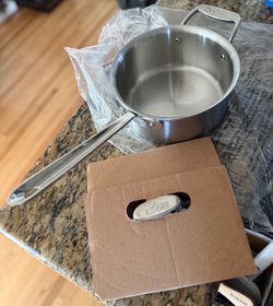 All-Clad D5 Stainless Brushed 5-ply Bonded Cookware, Sauce Pan with lid, 3 quart