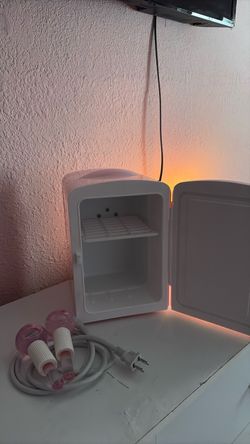 mini pink fridge