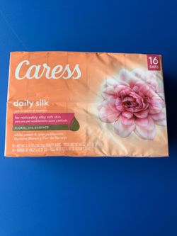 Caress Daily Silk Beauty Bars Soap - 16 Pack - White Peach & Orange Blossom. New