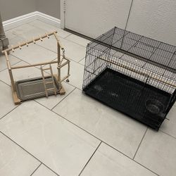 Bird Cage And Playground