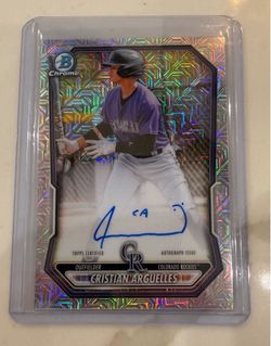2025 Bowman Chrome Mojo Autographs Cristian Arguelles #BMA-CA Rockies