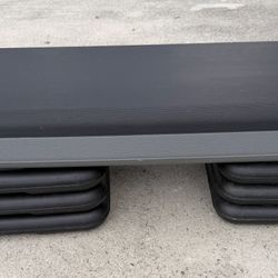 43” Aerobic Step Platform w/ Risers – Adjustable Workout Stepper 