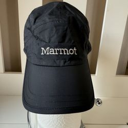 Marmot unisex black cap nylon adjustable new no tag 🧢