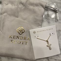 Kendra Scott Gold Necklace With Opal Cross