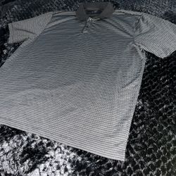 Van Heusen black and grey striped short sleeve size XL