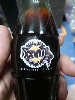 3 old vintage bottles 2 COKE 1 7UP