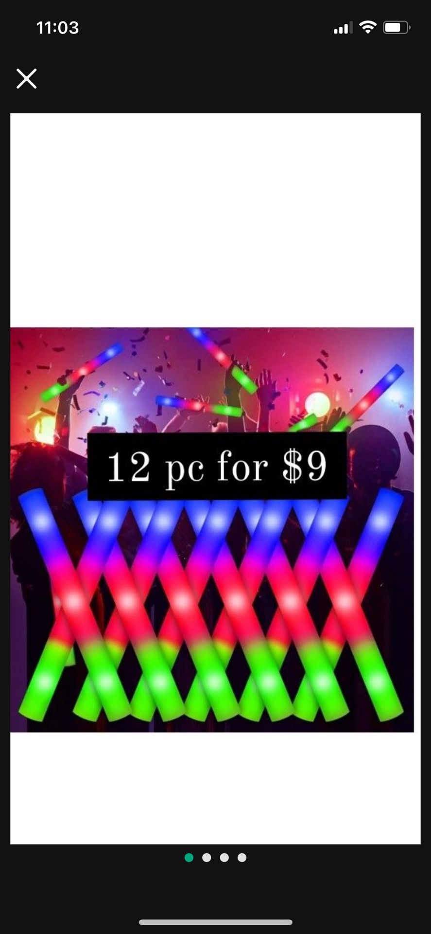 12pc Foam Glow Sticks,Halloween Glow in The Dark Party Supplies Three Flashing Modes Lighting up Foam Sticks for Wedding, Christmas, Concerts,