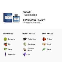 Men Guess 1981 Indigo Cologne