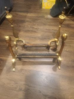 Fireplace Andirons - Brass (2)