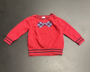 Baby Gap Red Holiday Sweater 12-18 Months Boy