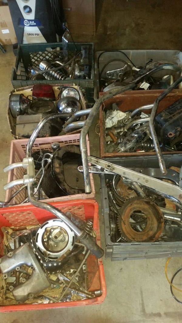 7 crates full of vintage Harley parts for sale for Sale in El Cajon, CA