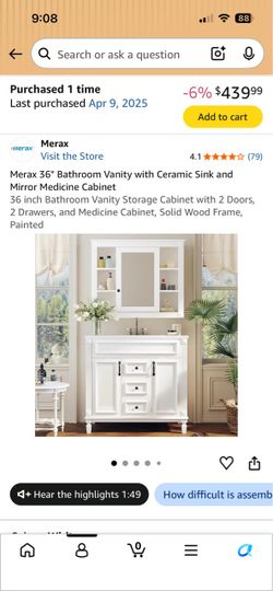 Ordered this vanity and never opened it!