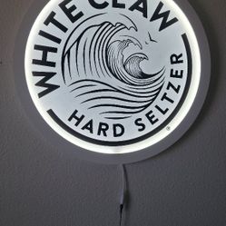 RARE Official White Claw Hanging 22" LED Sign - Bar/Man Cave Decor
