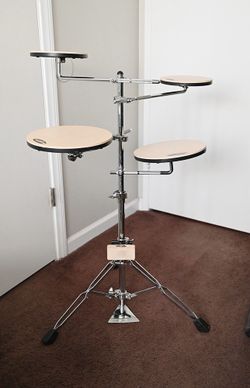 DW DWCPPADTS5 Go Anywhere Practice Pad Set with Stand and Drum Throne