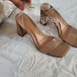 Madden Girl Clear Strap Wegde Heels 