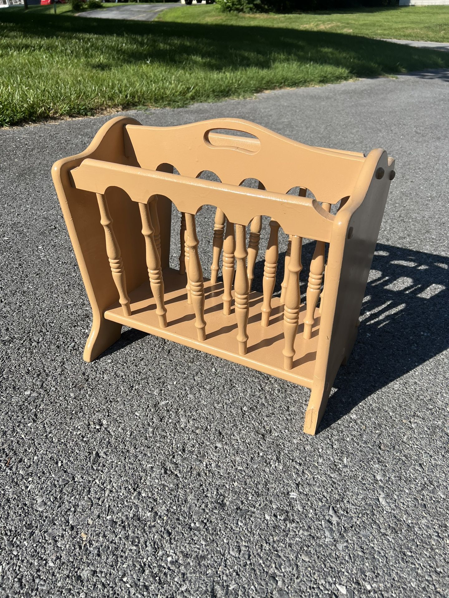 Solid Wood Magazine Holder